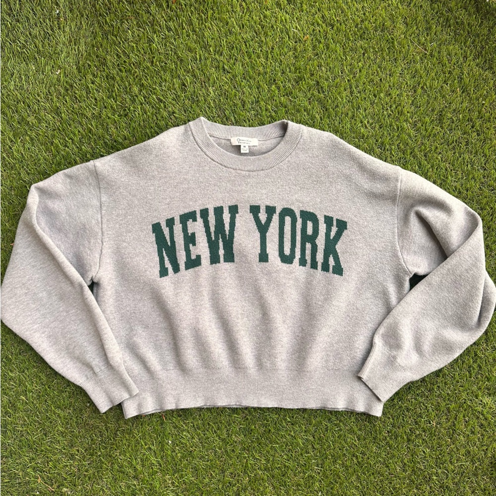Orange Kiss Essentials Gray New York Sweater